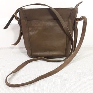 Margot Green Leather Crossbody Bag Shoulder Handbag Adjustable Straps Small